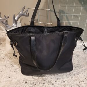 💚CLEARANCE💚 Dr. Koffer - Black Leather Hanging tote bag